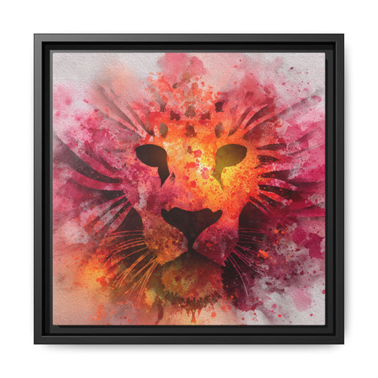 Vibrant Lion Artwork – Bold Watercolor Print