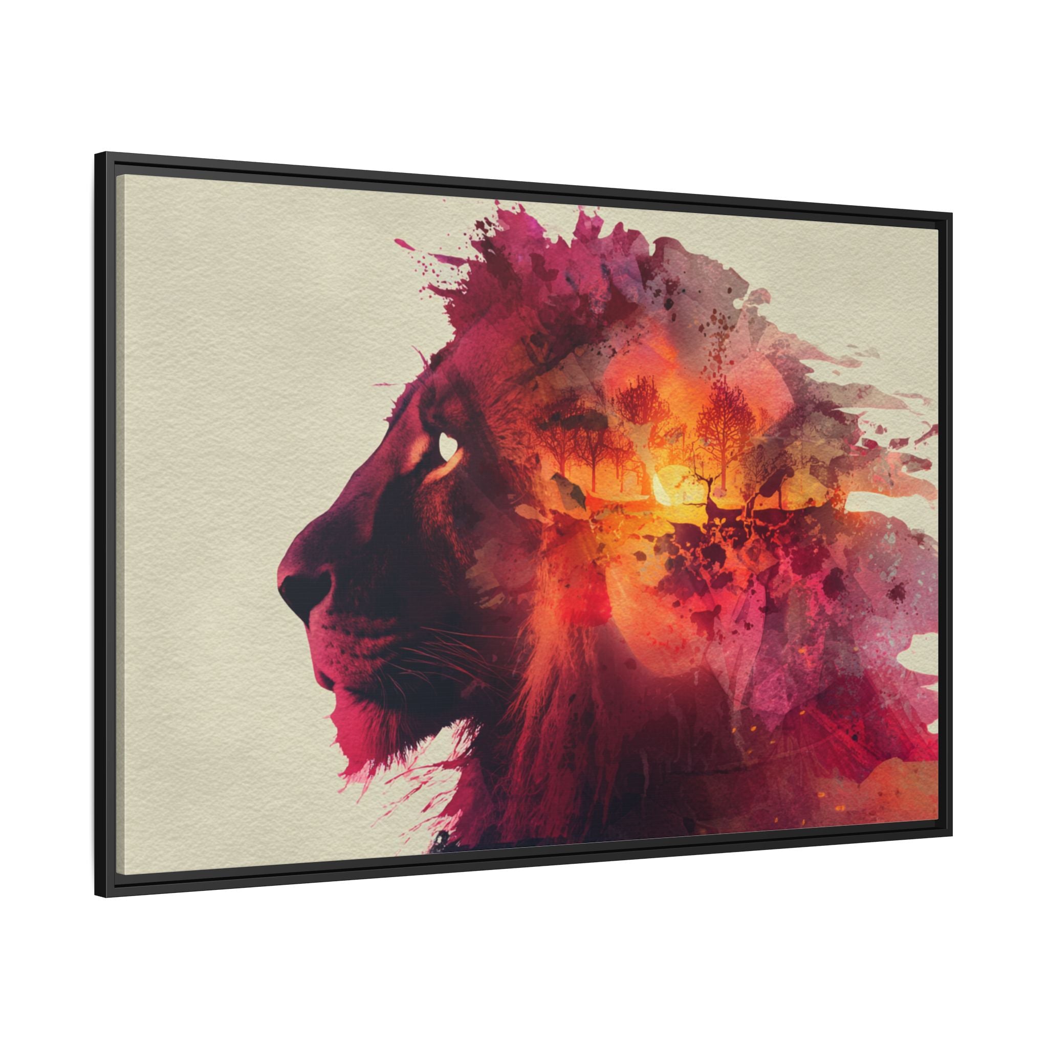 Majestic Lion Watercolor Art | Vibrant Animal Portrait