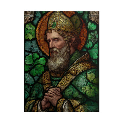 Saint Artwork | Irish Heritage Art | Traditional Green Tones