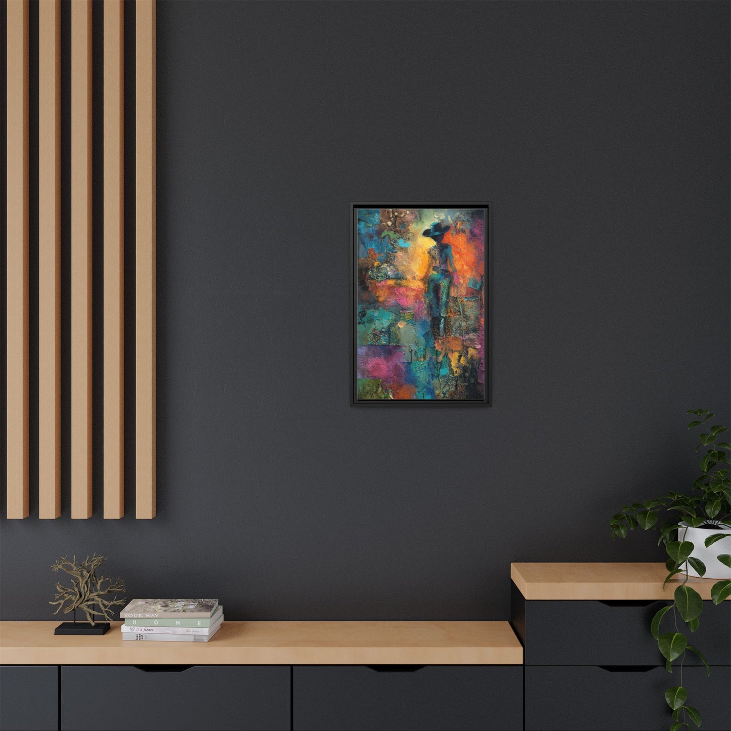 Abstract Cowgirl Art | Colorful Canvas Artwork
