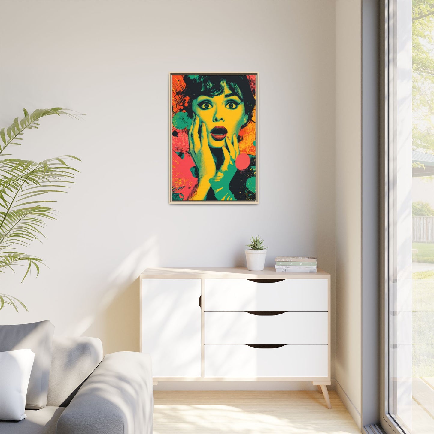Surreal Pop Art Woman – Vibrant Modern Wall Art