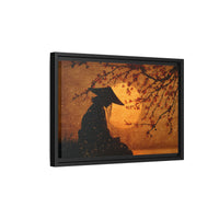 Serene Silhouette of Contemplation | Asian-Inspired Artwork