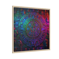 Aztec Mandala Wall Art - Colorful Cultural Decor