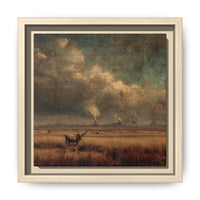 Cattle in Industrial Landscape | Vintage Style Art Print