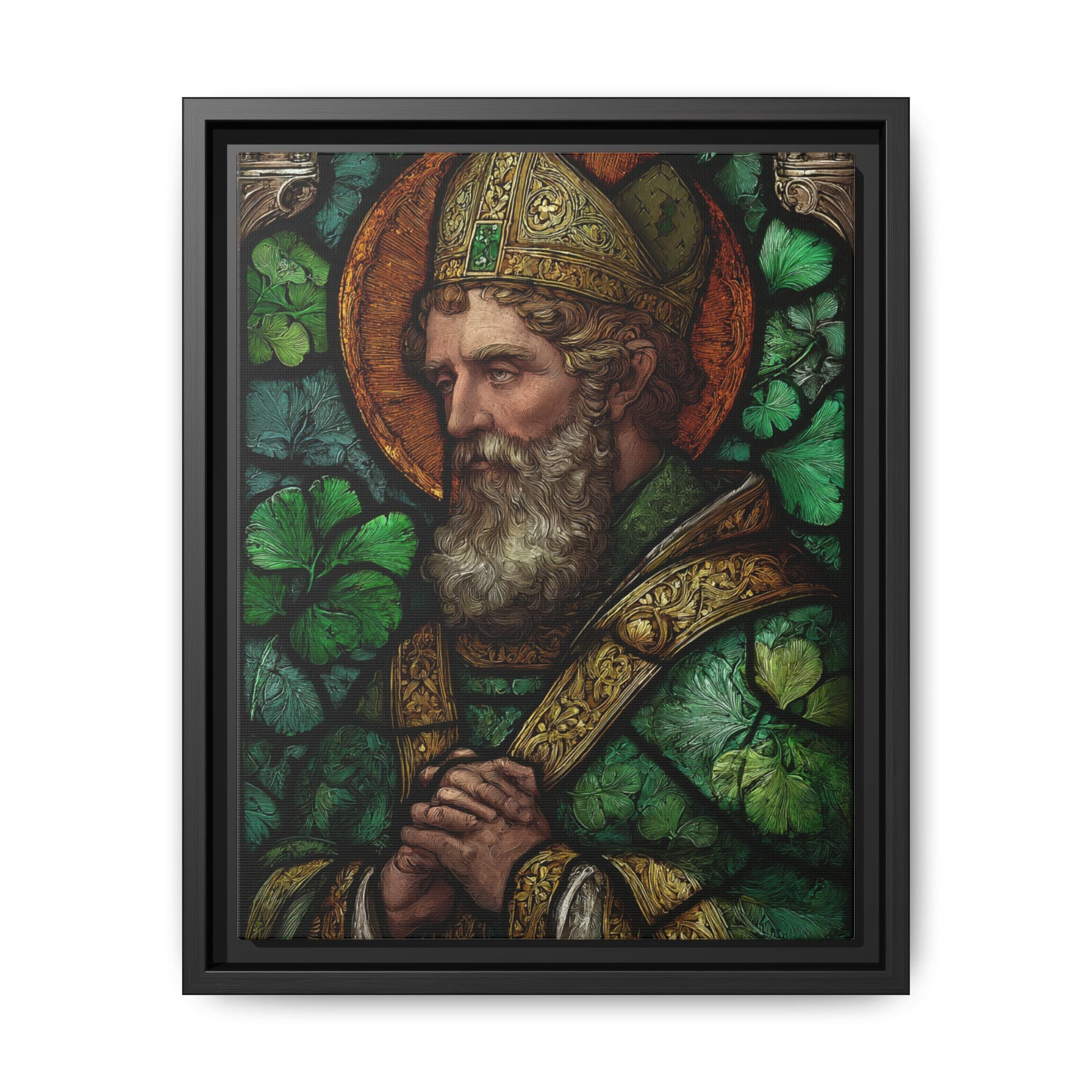 Saint Artwork | Irish Heritage Art | Traditional Green Tones
