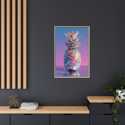 Colorful Pineapple Canvas Art | Abstract Tropical Design
