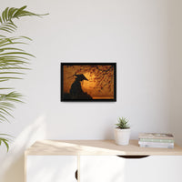Serene Silhouette of Contemplation | Asian-Inspired Artwork