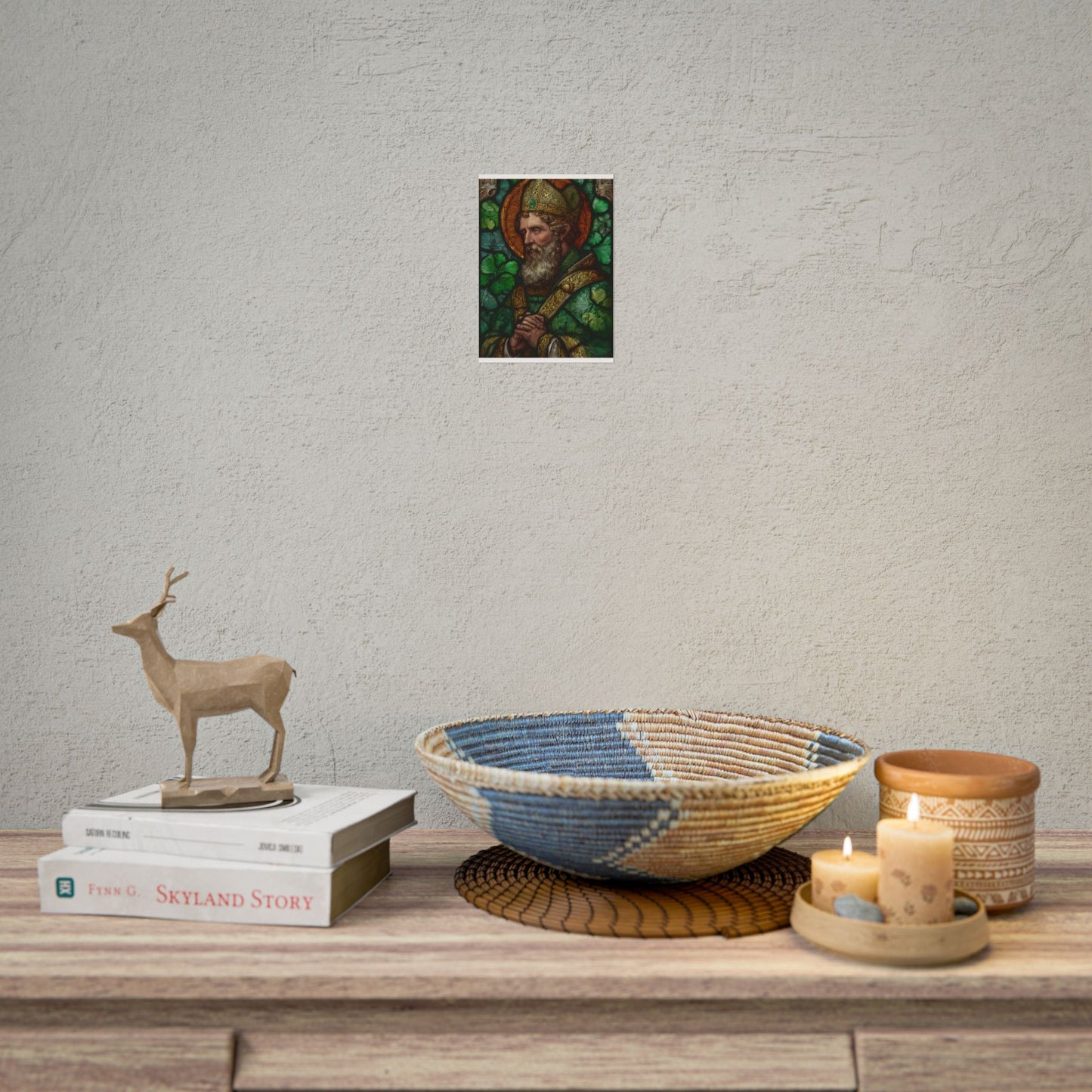 Saint Artwork | Irish Heritage Art | Traditional Green Tones