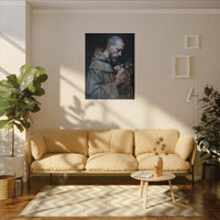Saint Francis and Rabbit Artwork - Nature Inspired Wall Art
