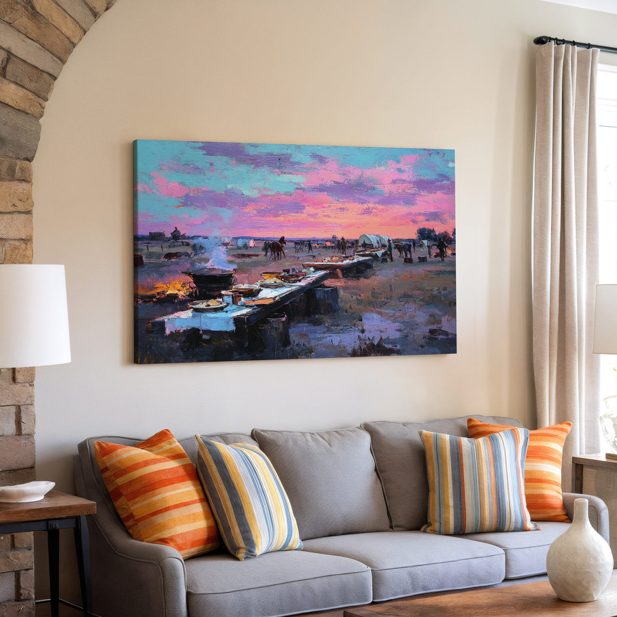 Western Frontier Canvas Print – styled room view 6
