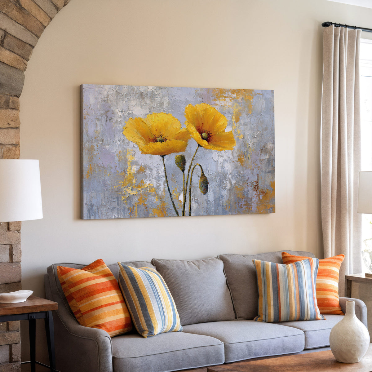 Yellow Poppy Canvas Wall Art — product image 7