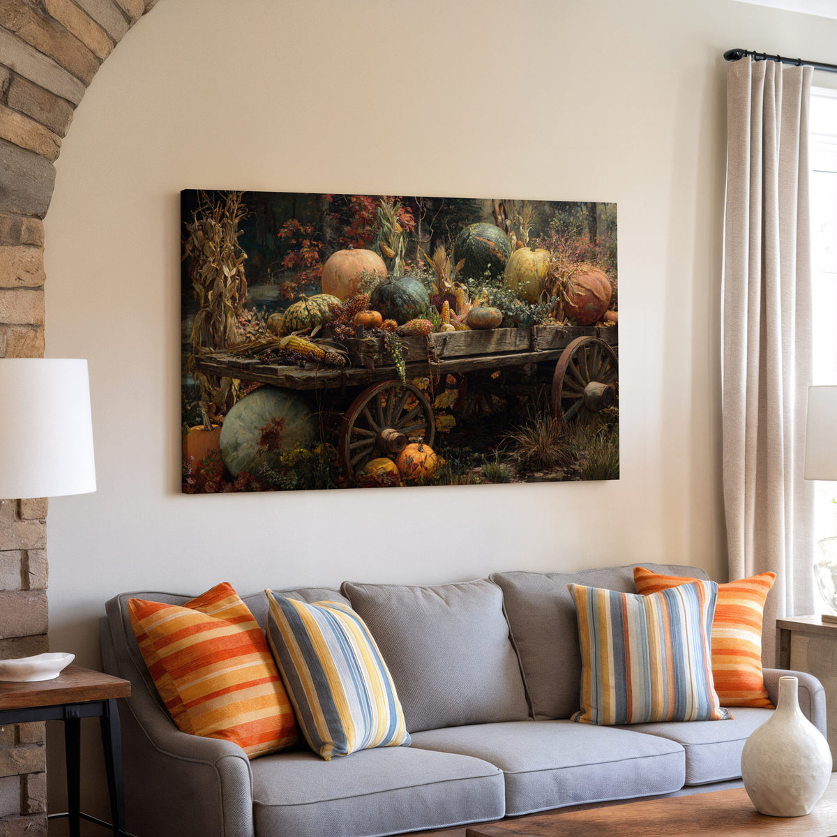 Autumn Harvest Canvas Print – styled room view 7