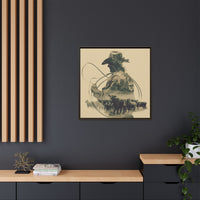 Lone Cowboy Silhouette Art - Vintage Western Charm