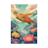 Vibrant Turtle Art | Whimsical Nature Illustration