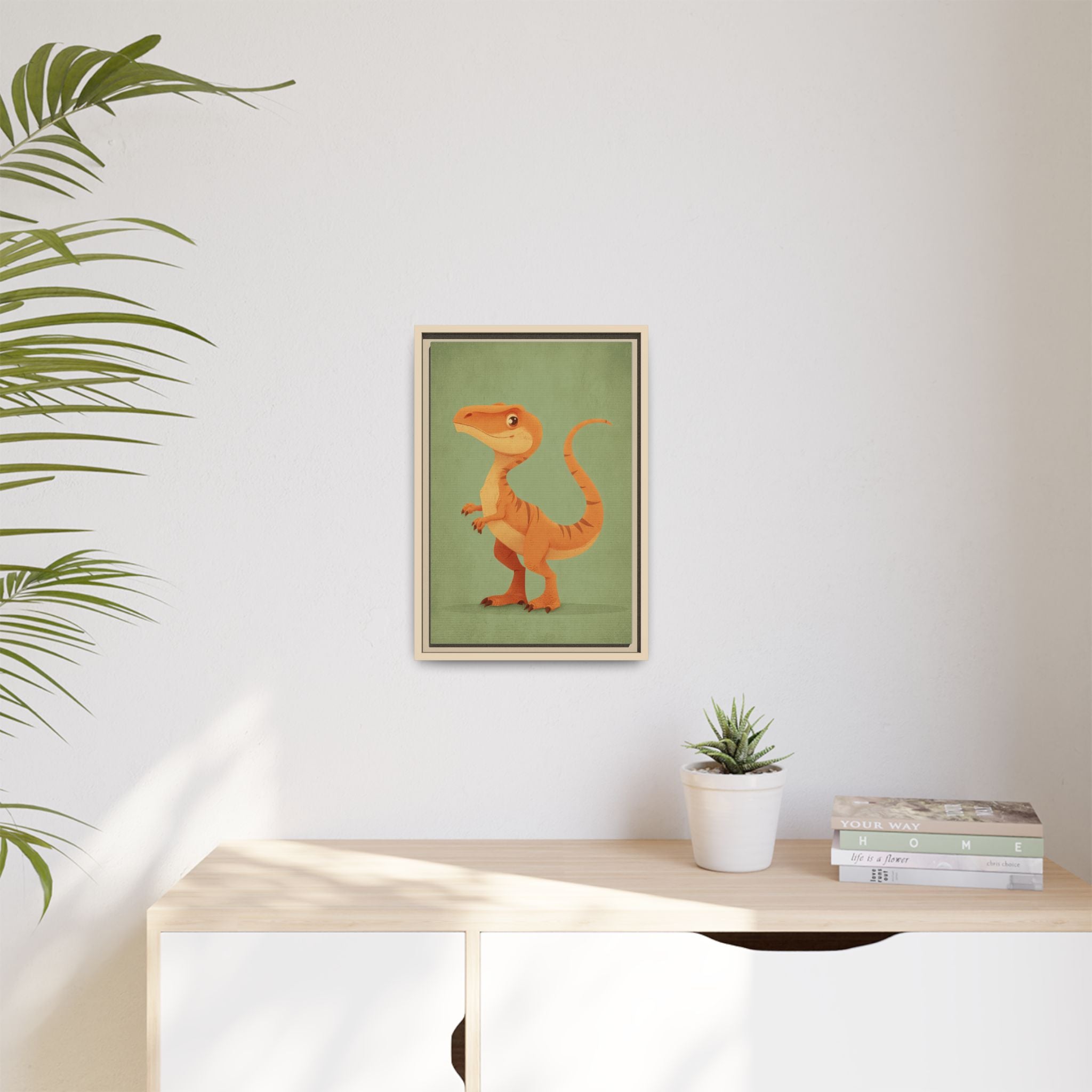 Whimsical Dinosaur Illustration Art for Kids' Rooms