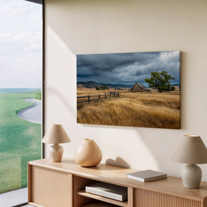 Rustic Barn Canvas Print – styled room view 6