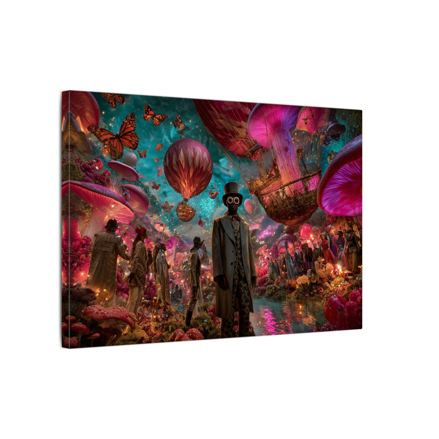 Whimsical Hot Air Balloon Fantasy Artwork | Surreal Landscape