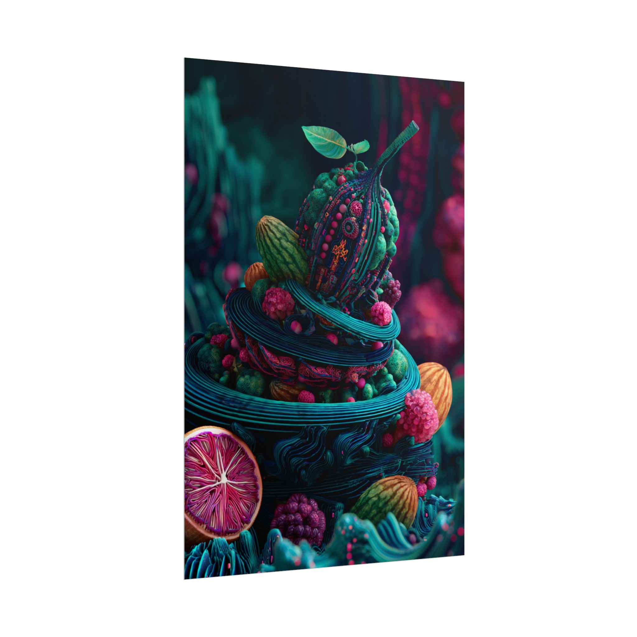 Surreal Fruit Fantasy Art - Vibrant Digital Design