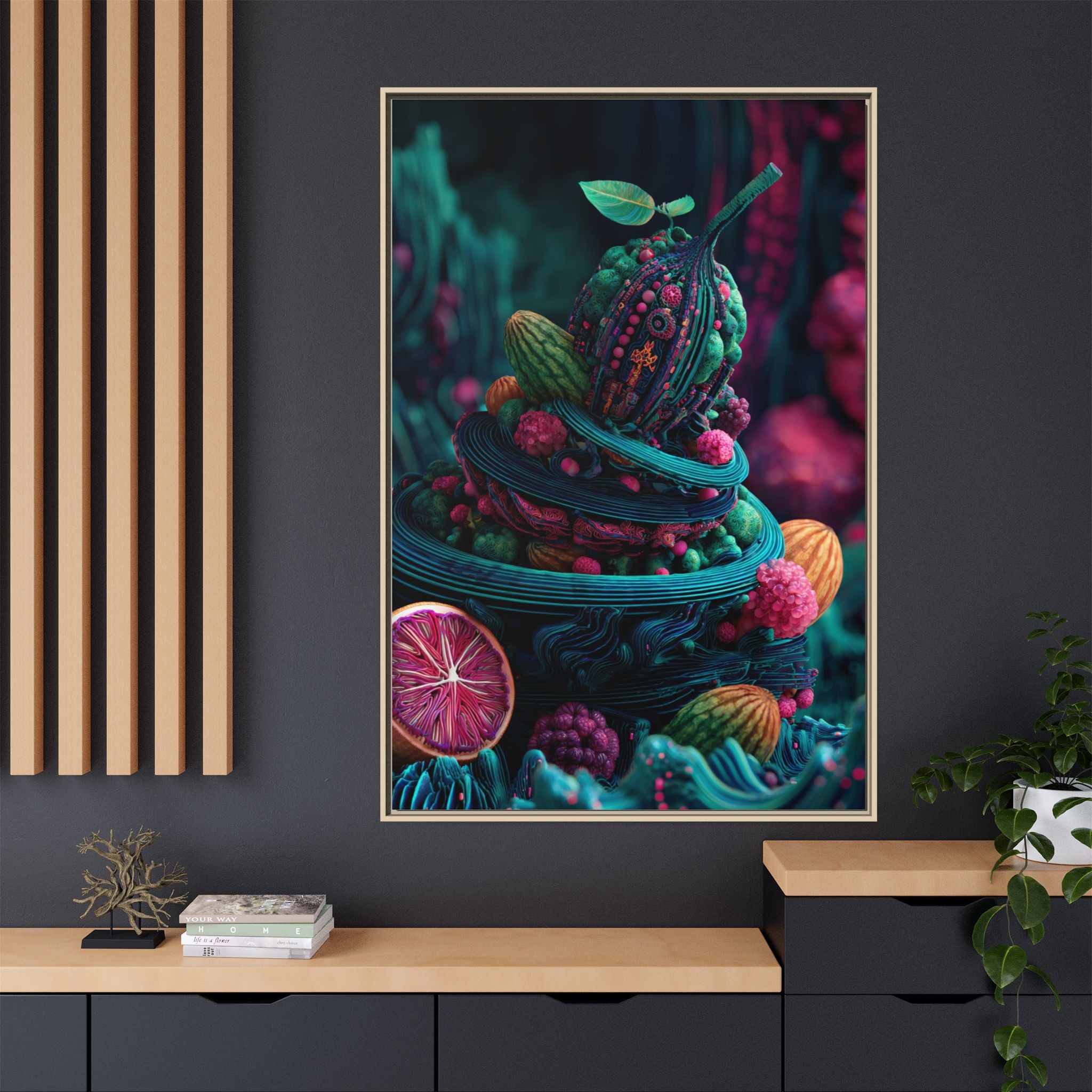 Surreal Fruit Fantasy Art - Vibrant Digital Design