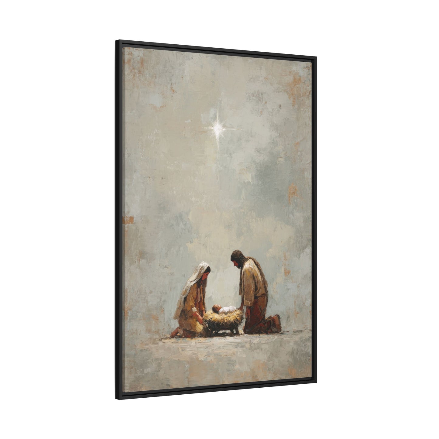Nativity Scene Art Print - Warm Family Vibes