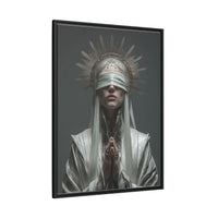 Ethereal Blindfolded Saint Art | Spiritual Home Decor