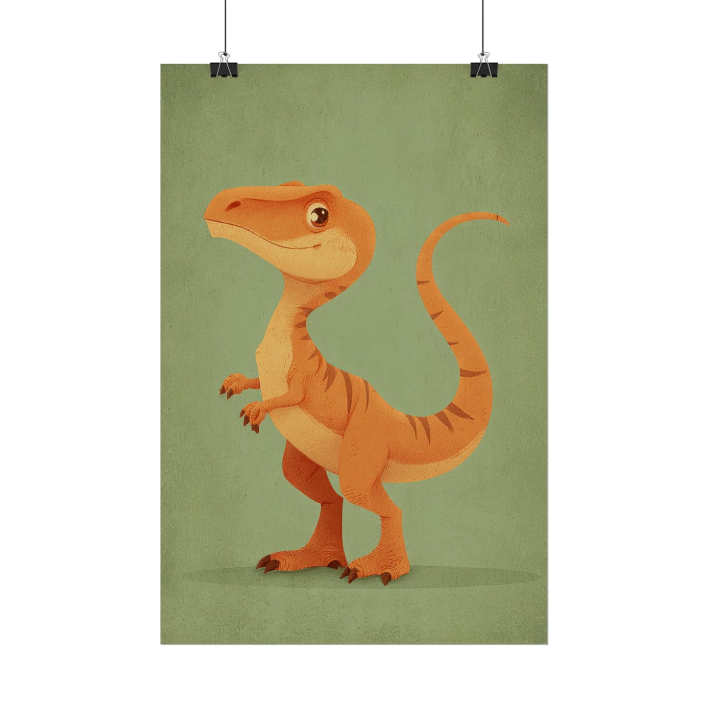 Whimsical Dinosaur Illustration Art for Kids' Rooms
