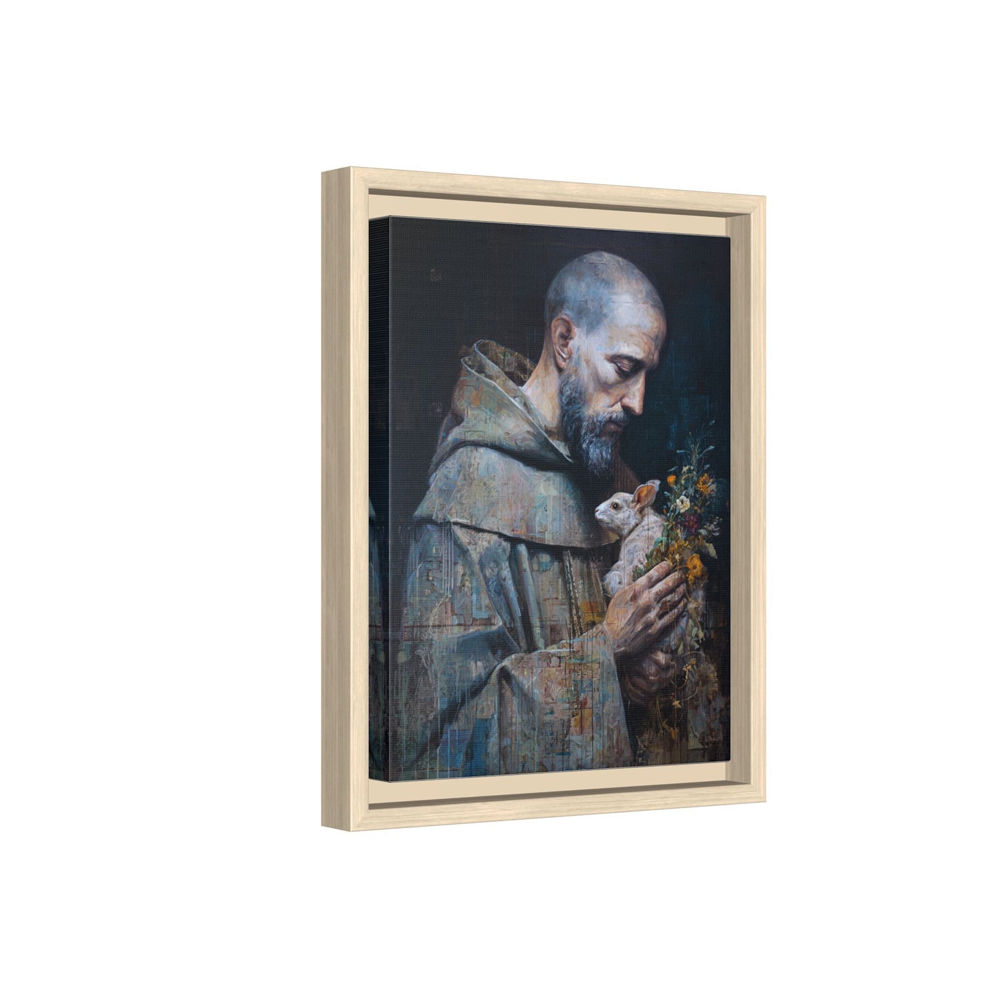 Saint Francis and Rabbit Artwork - Nature Inspired Wall Art