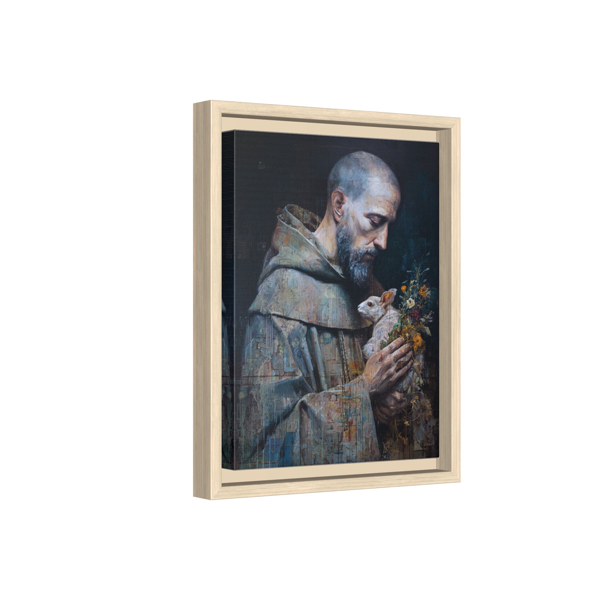 Saint Francis and Rabbit Artwork - Nature Inspired Wall Art