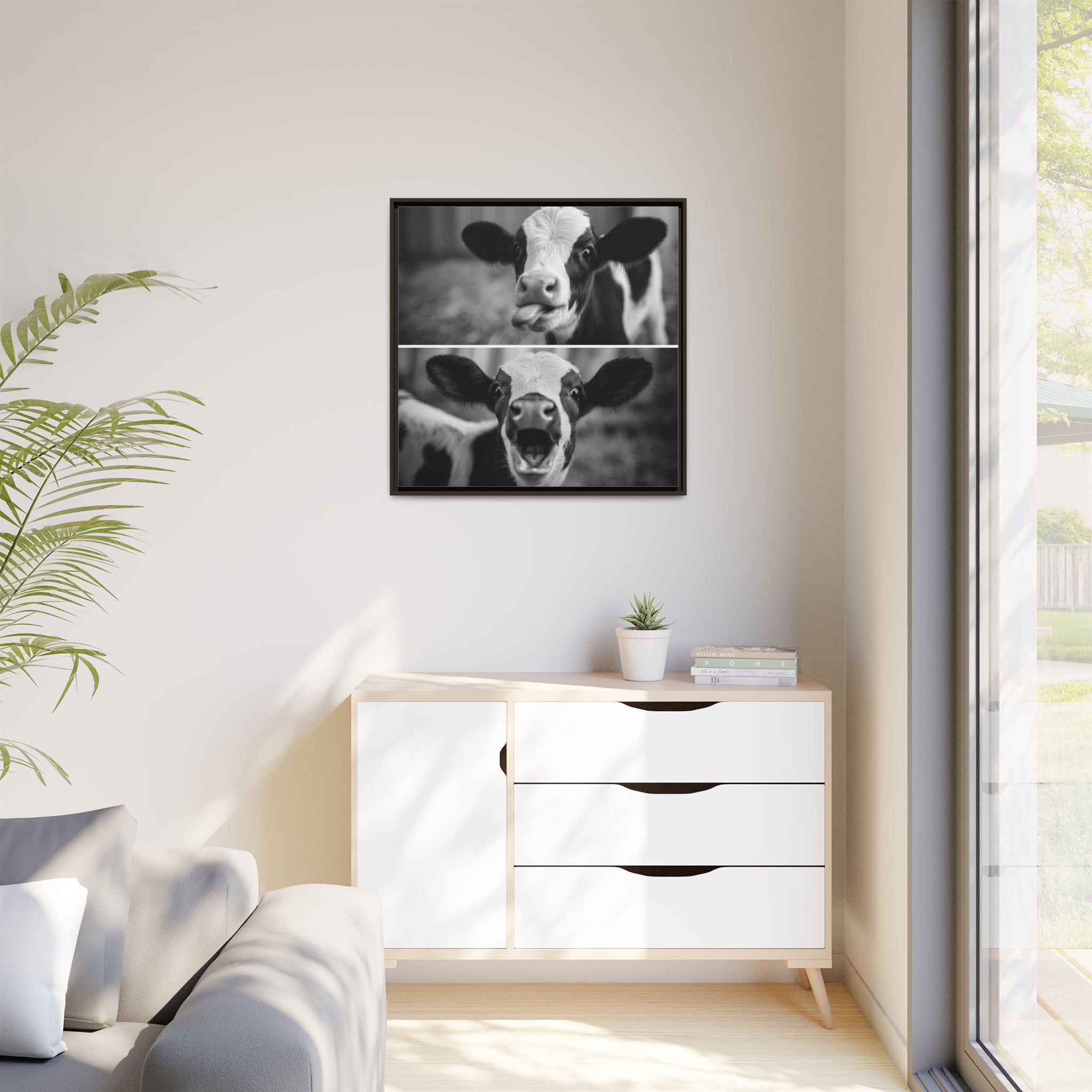 Whimsical Cow Photography | Black and White Animal Art