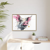 Whimsical Pig Art Print - Playful Farmhouse Decor