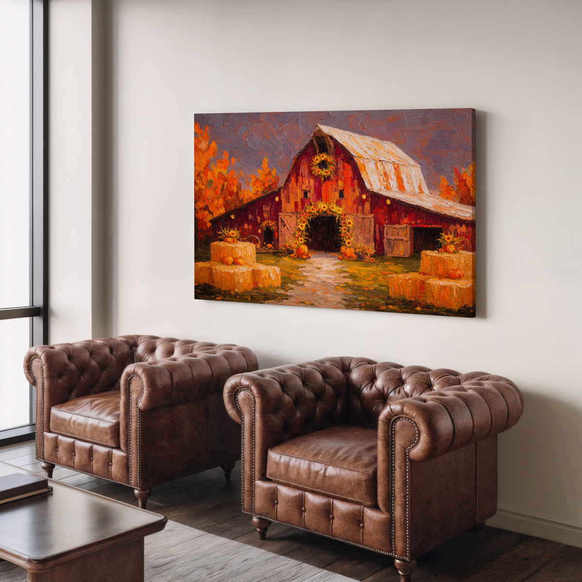 Autumn Barn Wedding Canvas Print — product image 8