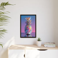Colorful Pineapple Canvas Art | Abstract Tropical Design