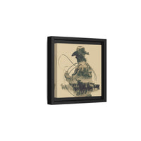 Lone Cowboy Silhouette Art - Vintage Western Charm