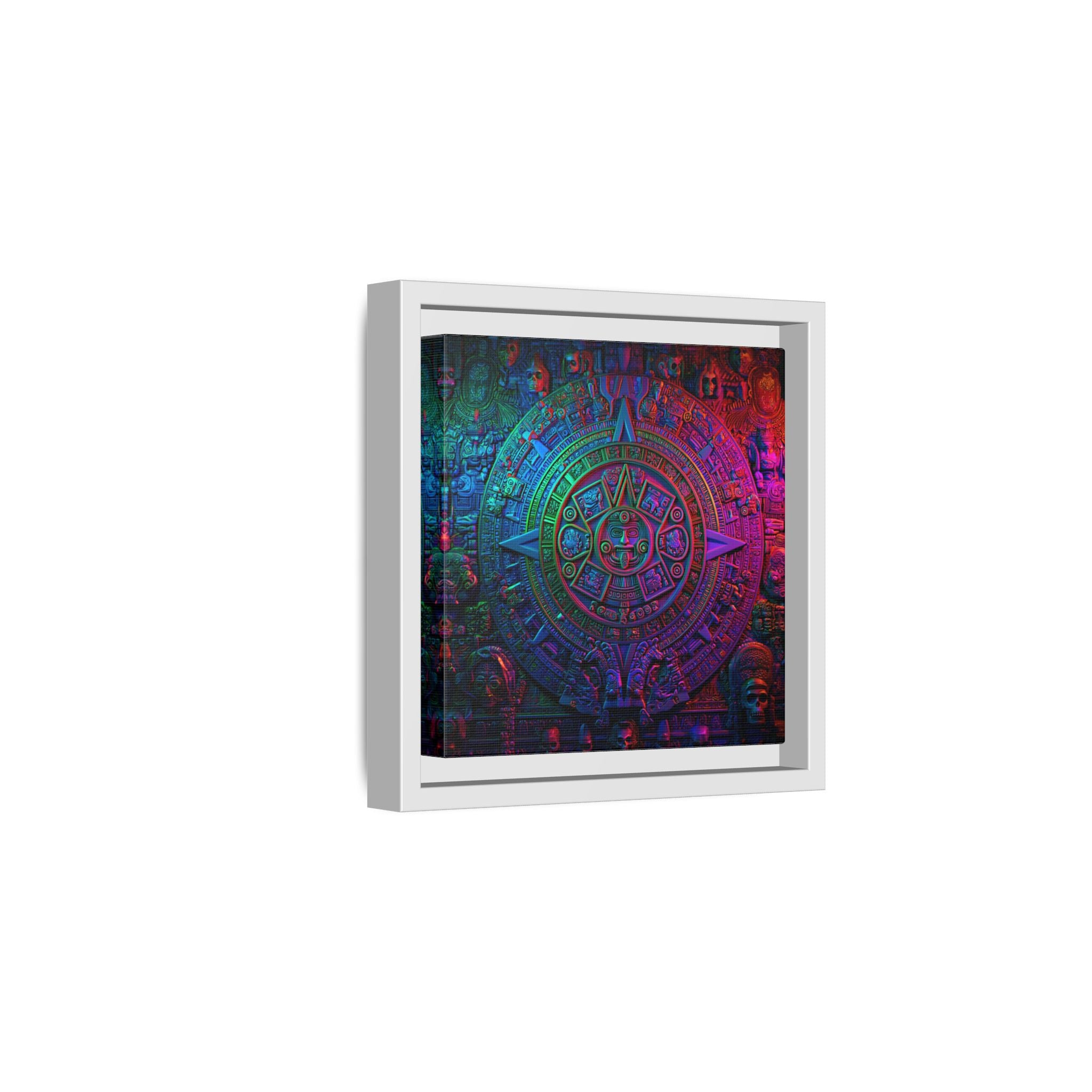 Aztec Mandala Wall Art - Colorful Cultural Decor