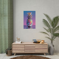 Colorful Pineapple Canvas Art | Abstract Tropical Design