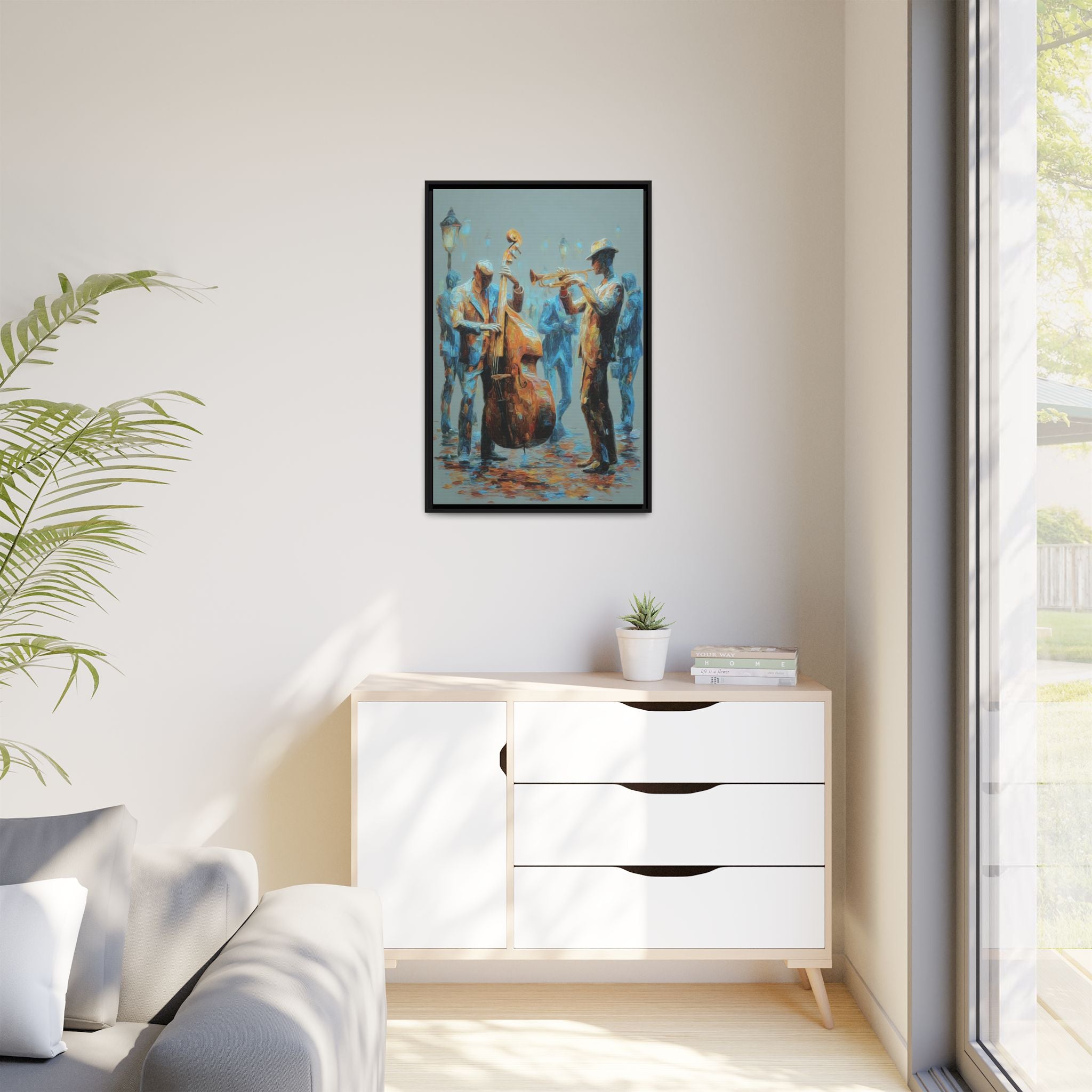 Colorful Jazz Musicians Art for Music Enthusiasts