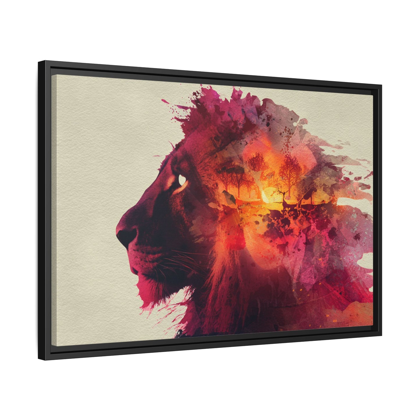 Majestic Lion Watercolor Art | Vibrant Animal Portrait