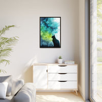 Whimsical Cat Silhouette Watercolor Artwork