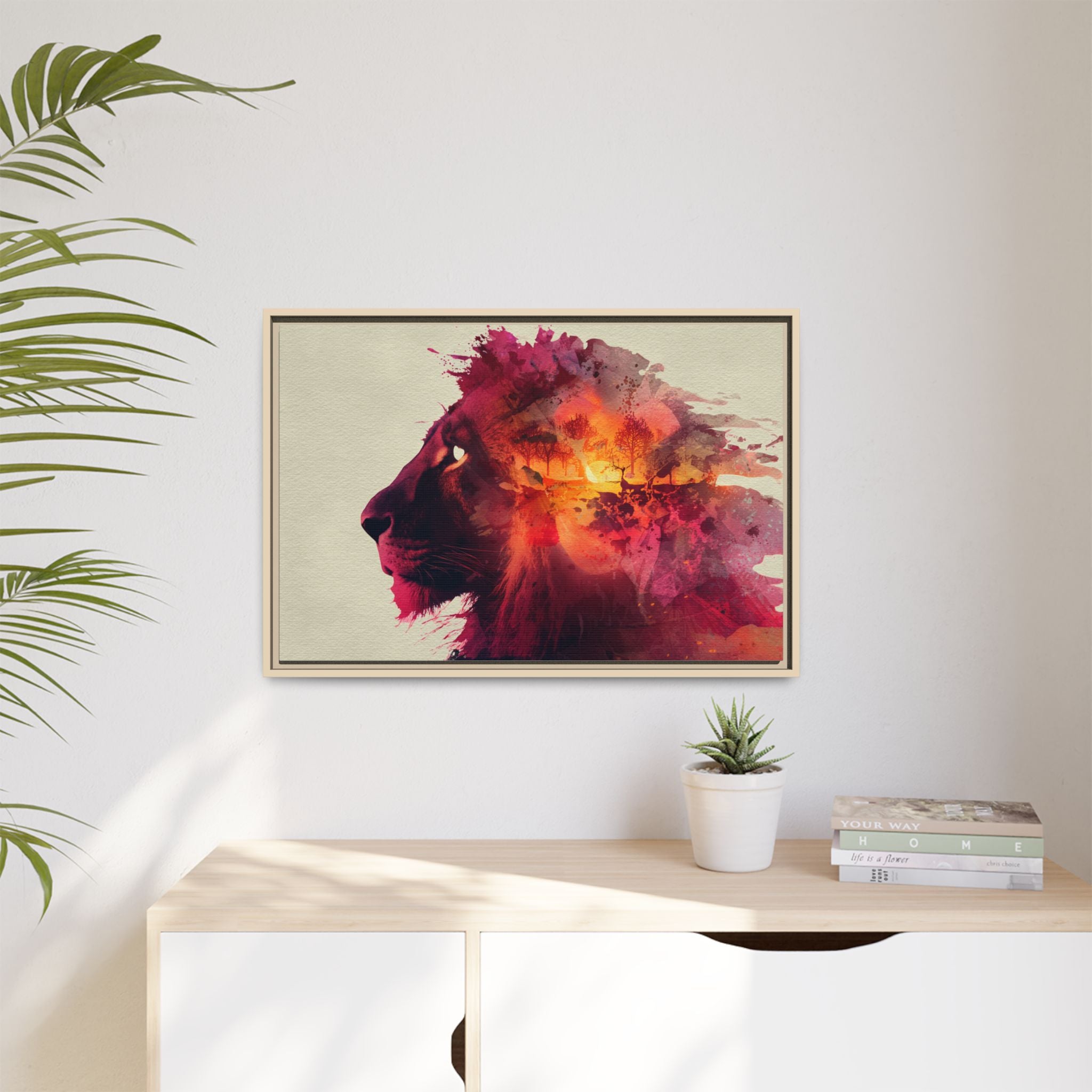 Majestic Lion Watercolor Art | Vibrant Animal Portrait