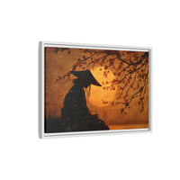 Serene Silhouette of Contemplation | Asian-Inspired Artwork