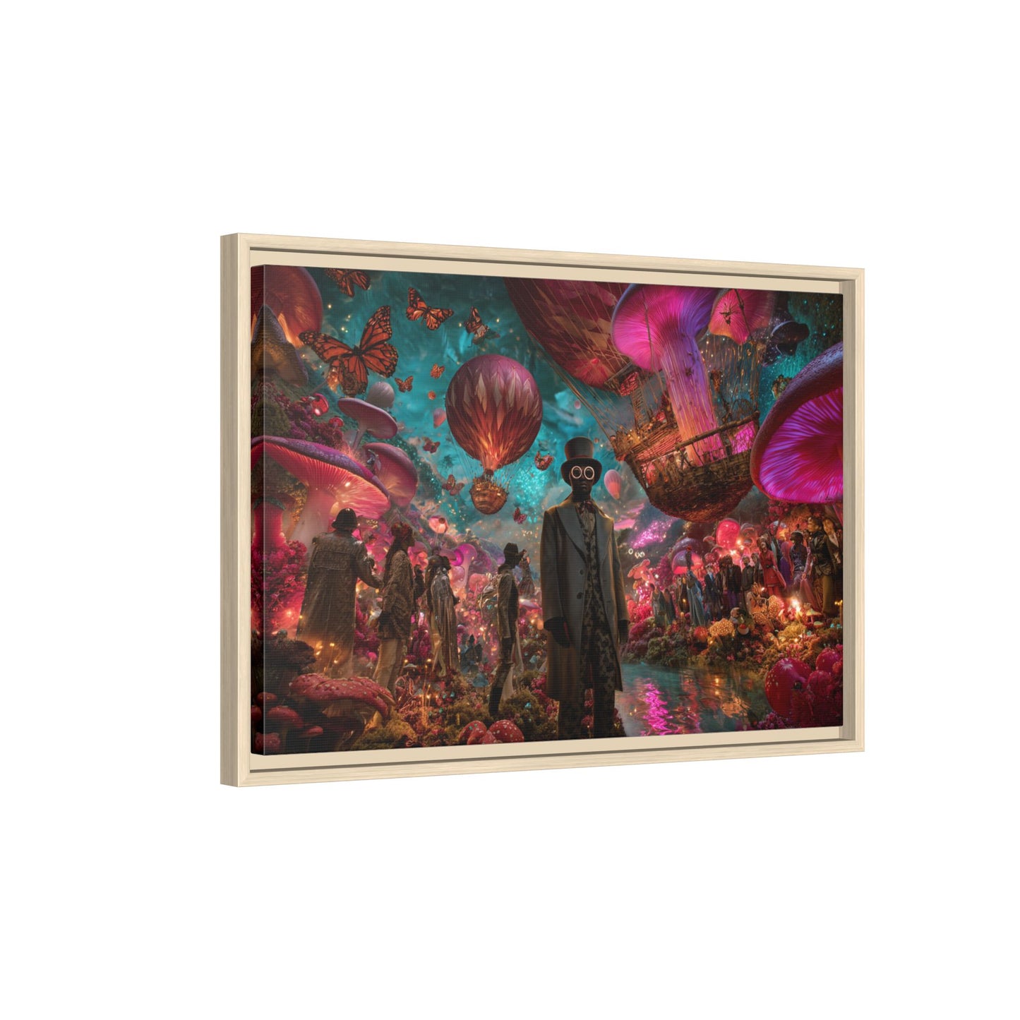 Whimsical Hot Air Balloon Fantasy Artwork | Surreal Landscape