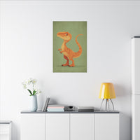 Whimsical Dinosaur Illustration Art for Kids' Rooms