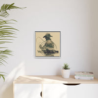 Lone Cowboy Silhouette Art - Vintage Western Charm