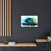 Hedgehog Silhouette Watercolor Art | Nature-Inspired Home Decor