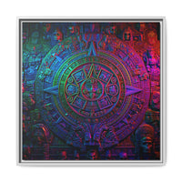 Aztec Mandala Wall Art - Colorful Cultural Decor