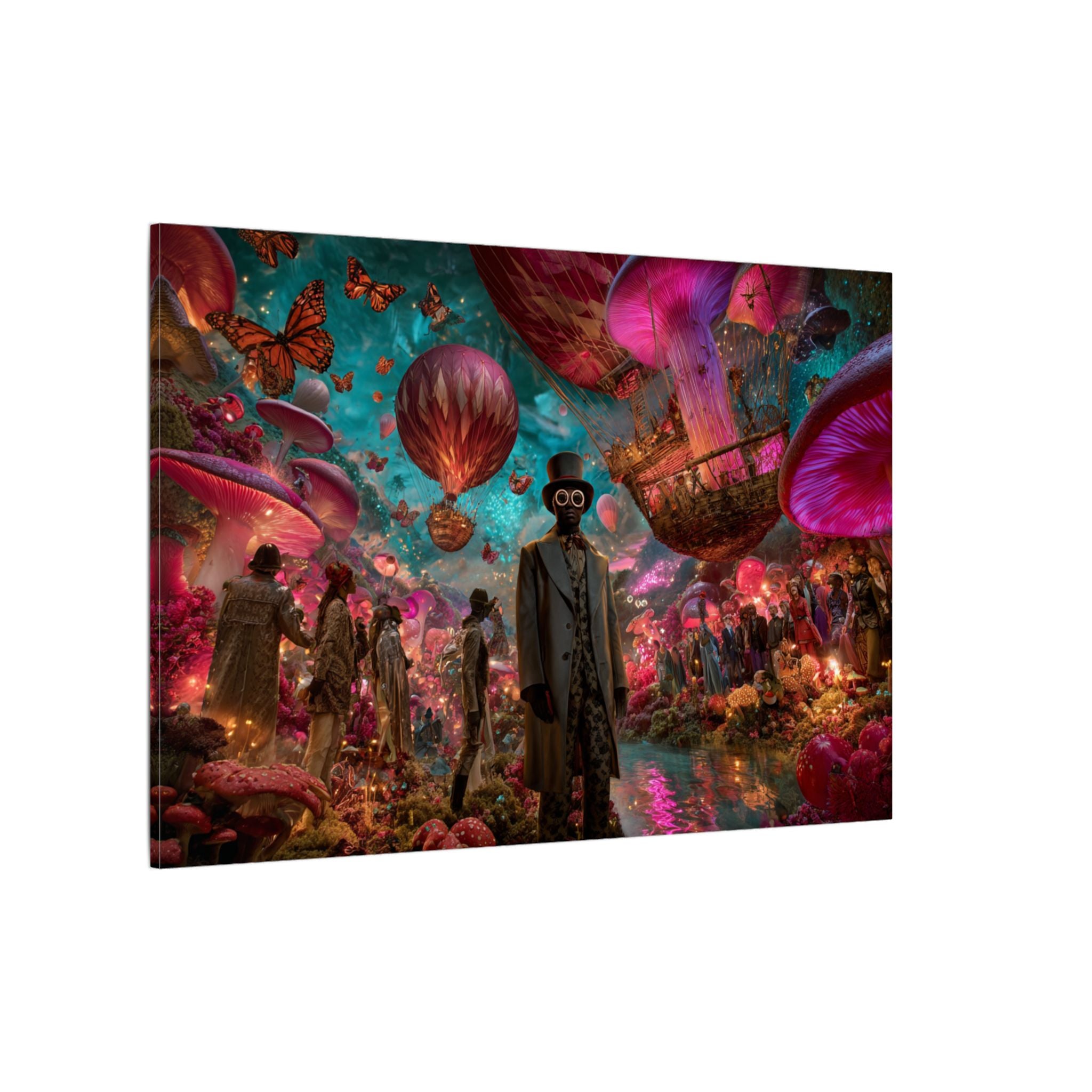 Whimsical Hot Air Balloon Fantasy Artwork | Surreal Landscape
