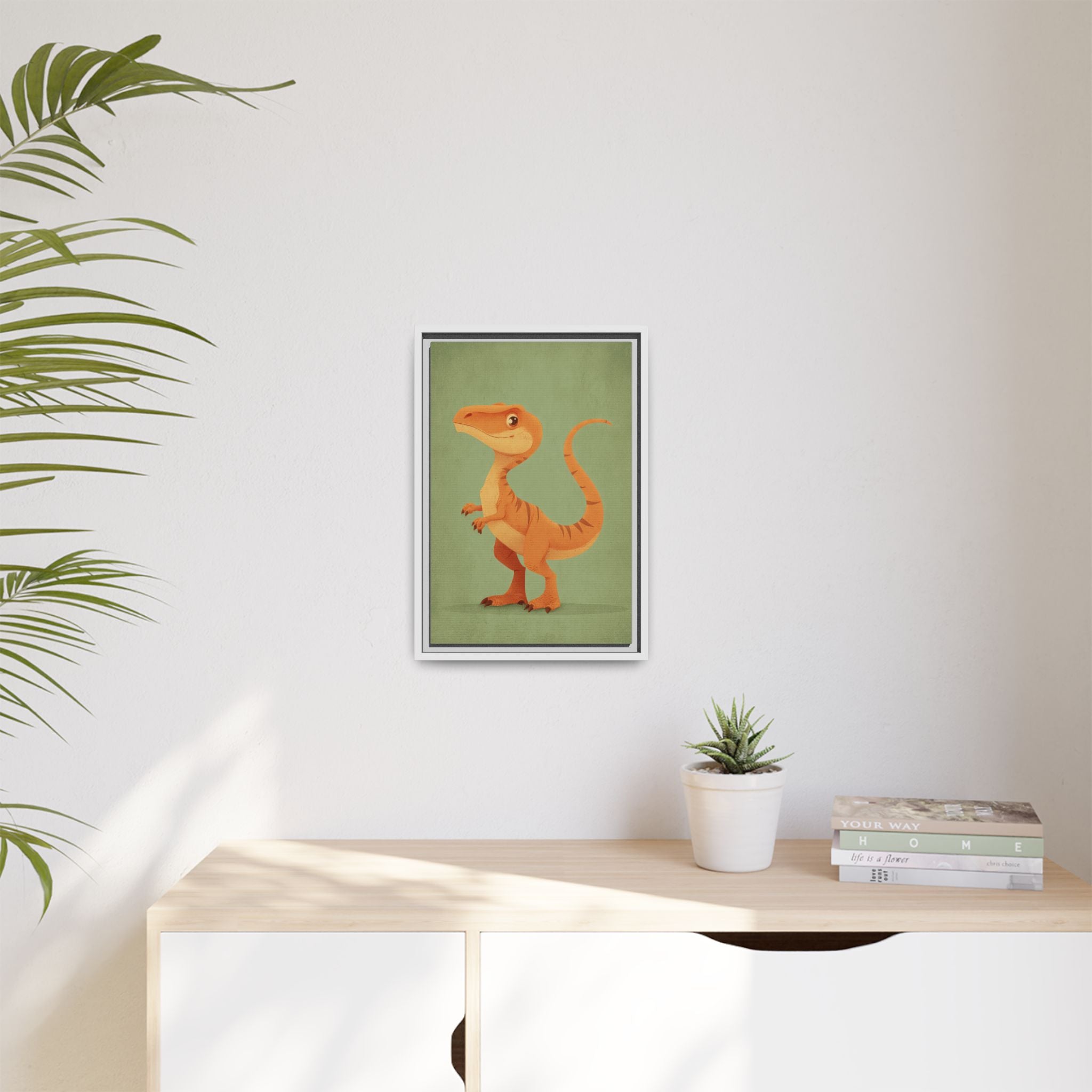 Whimsical Dinosaur Illustration Art for Kids' Rooms