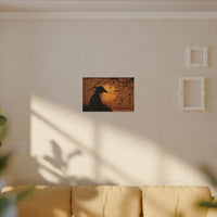 Serene Silhouette of Contemplation | Asian-Inspired Artwork