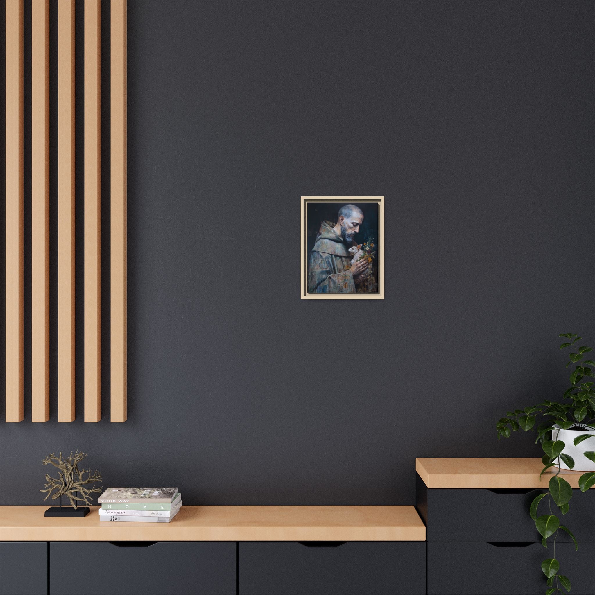 Saint Francis and Rabbit Artwork - Nature Inspired Wall Art
