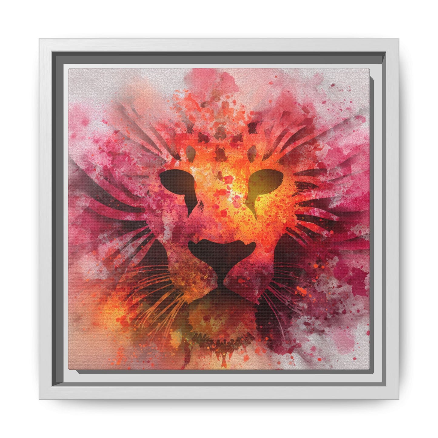 Vibrant Lion Artwork – Bold Watercolor Print